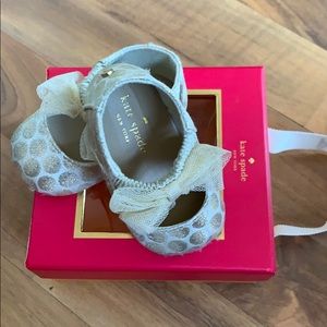 Gold Polka Dot Kate Spade Infant Shoes